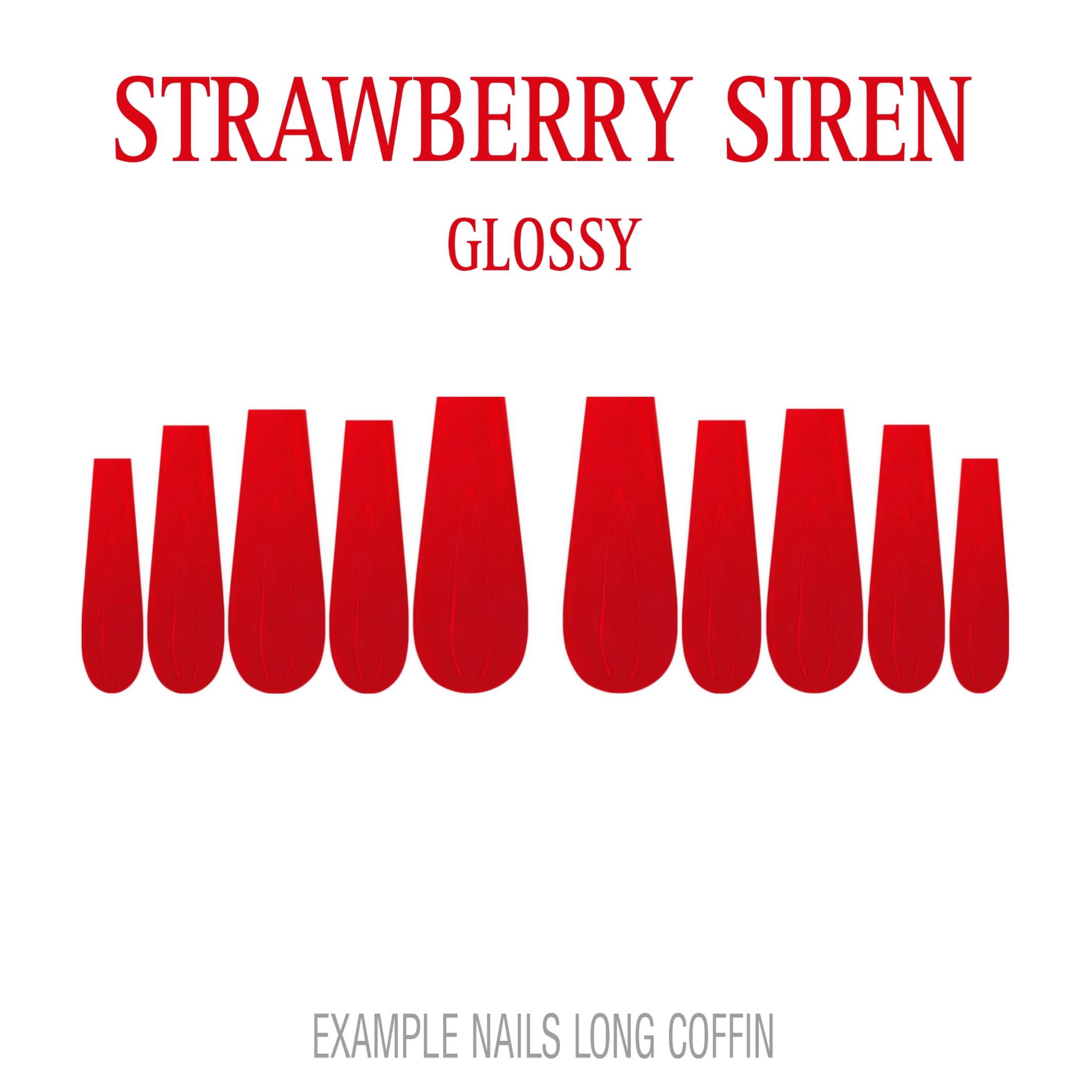 Strawberry Siren berry red press-on nails