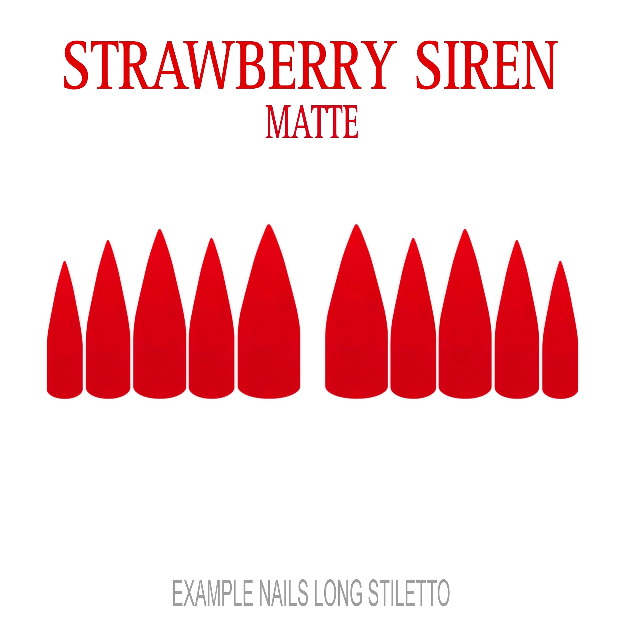 Strawberry Siren berry red press-on nails