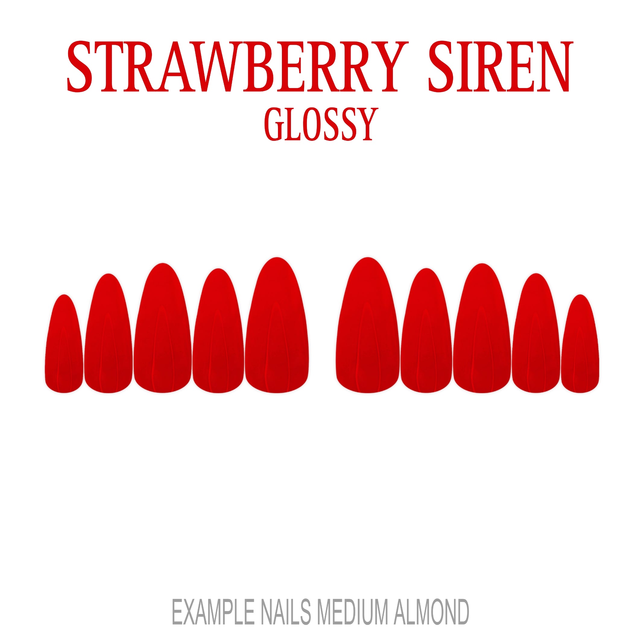 Strawberry Siren berry red press-on nails