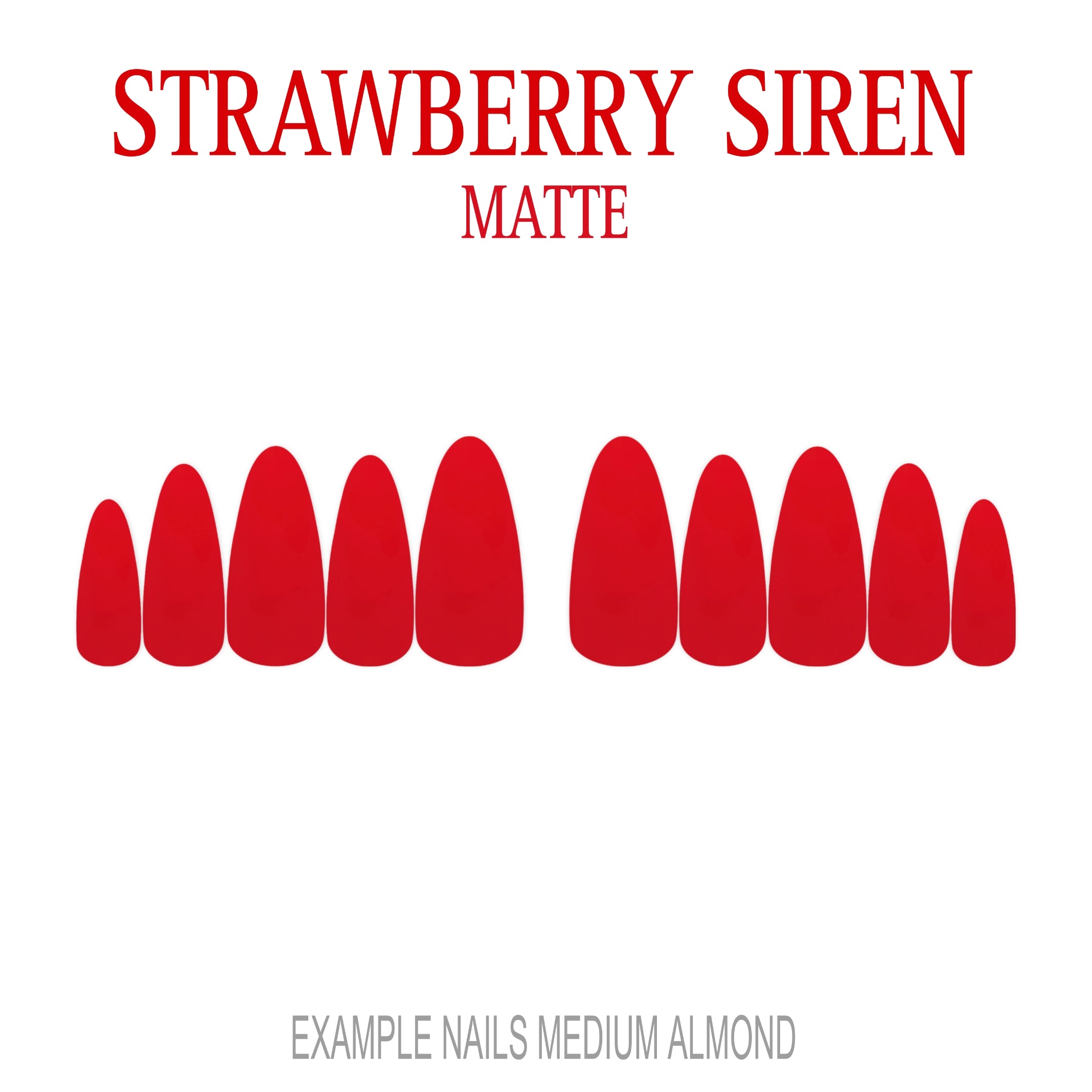 Strawberry Siren berry red press-on nails