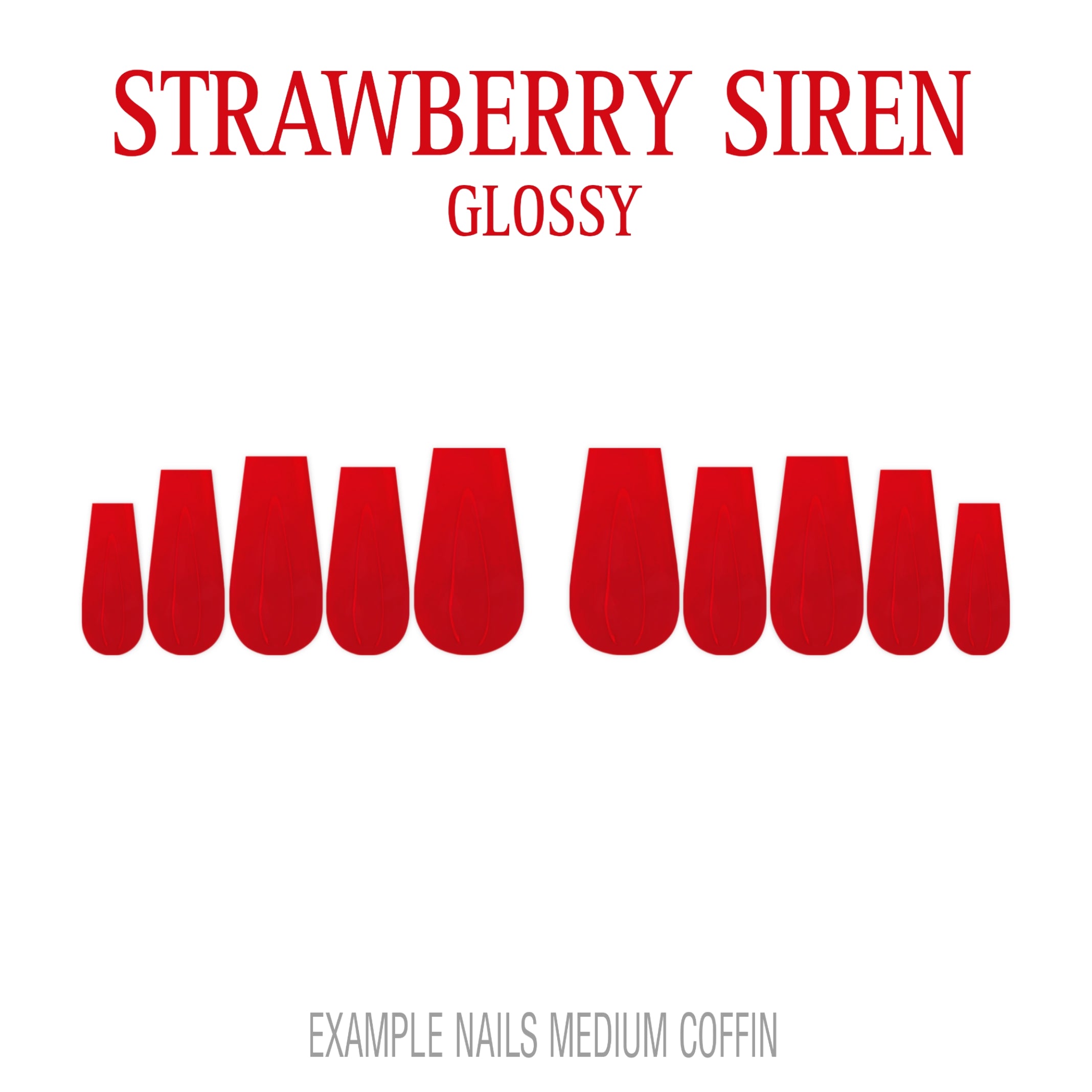 Strawberry Siren berry red press-on nails
