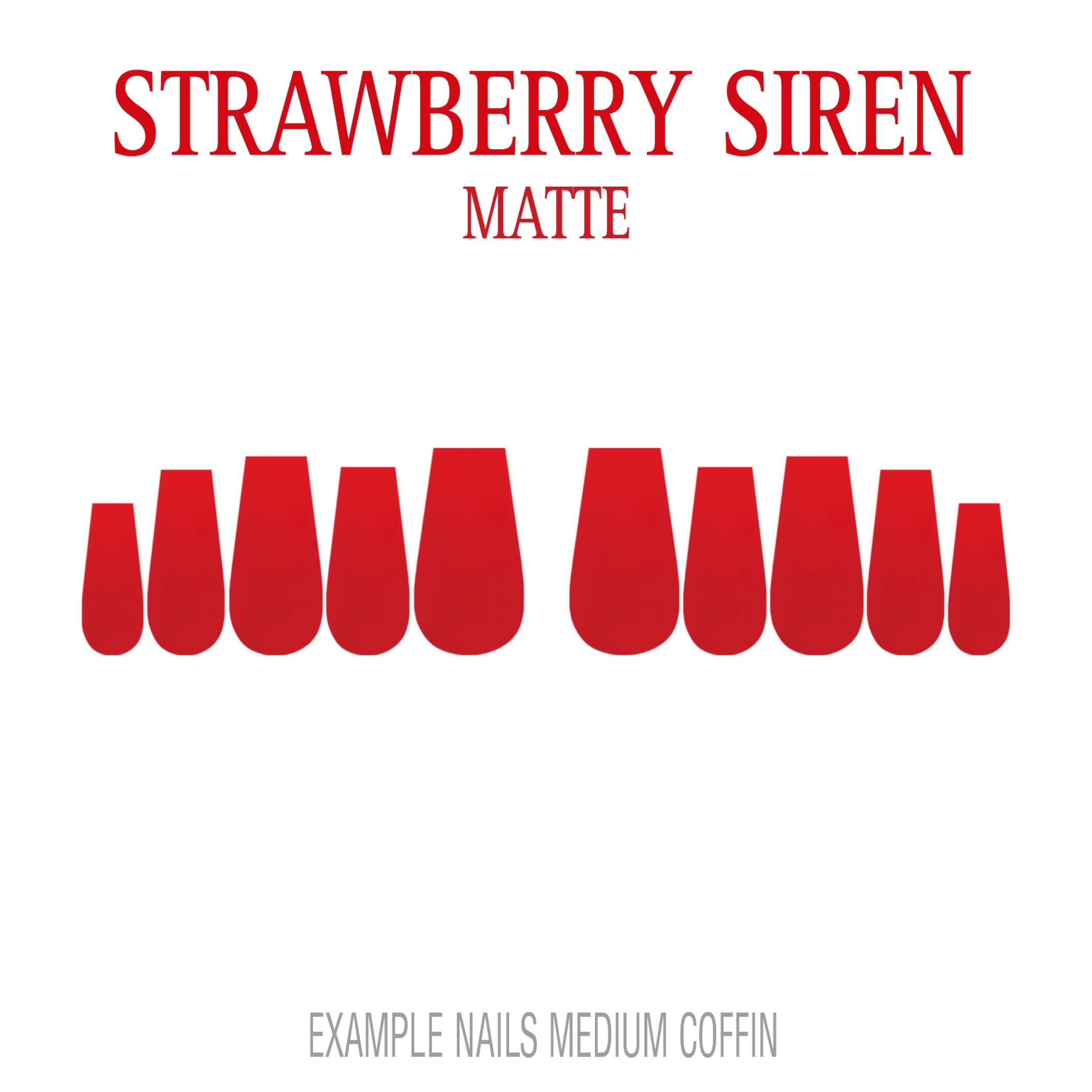 Strawberry Siren berry red press-on nails
