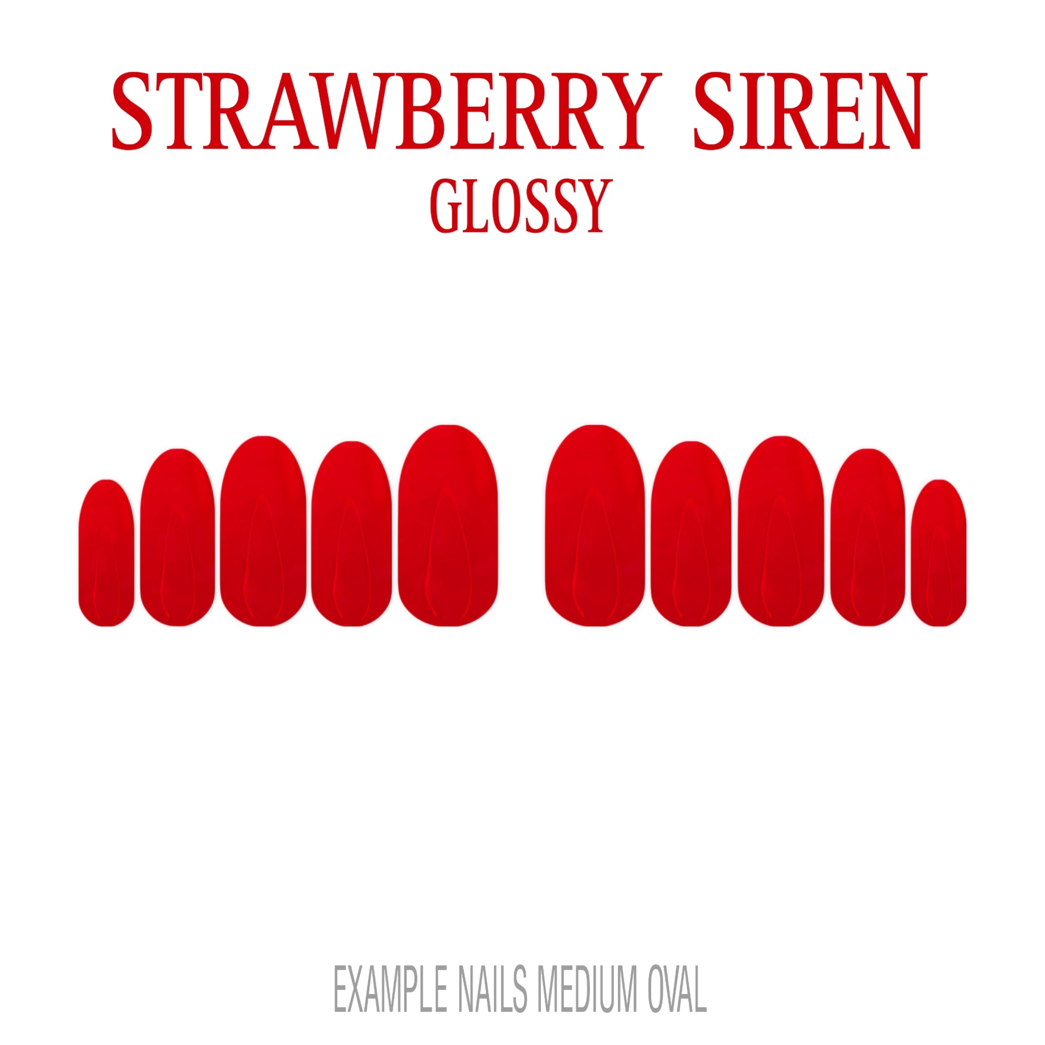 Strawberry Siren berry red press-on nails