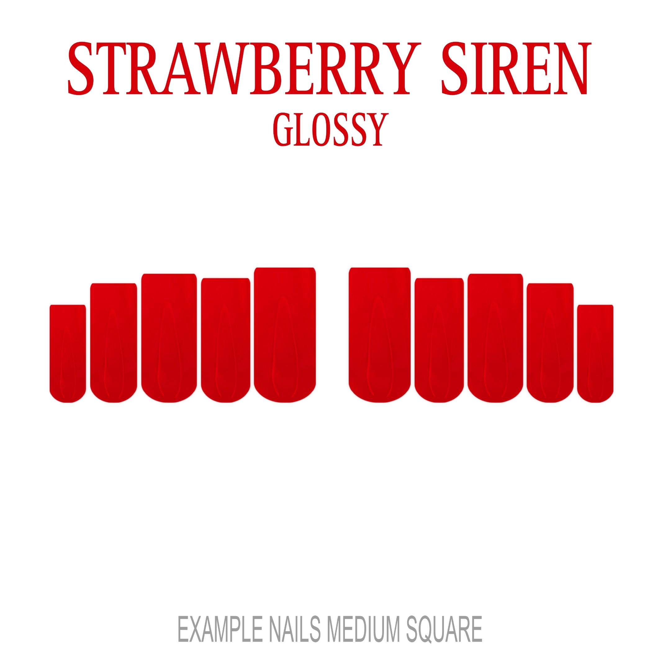 Strawberry Siren berry red press-on nails