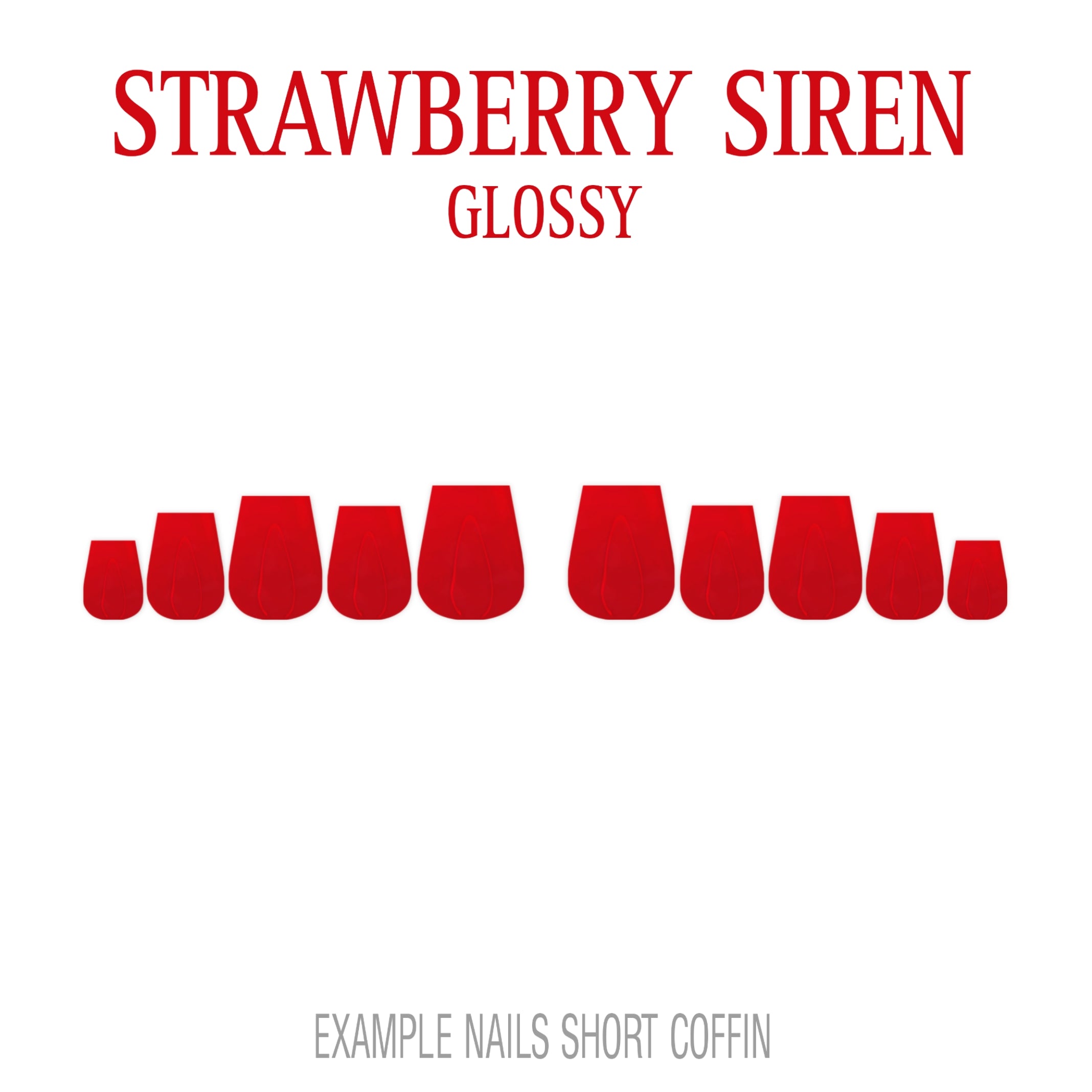 Strawberry Siren berry red press-on nails