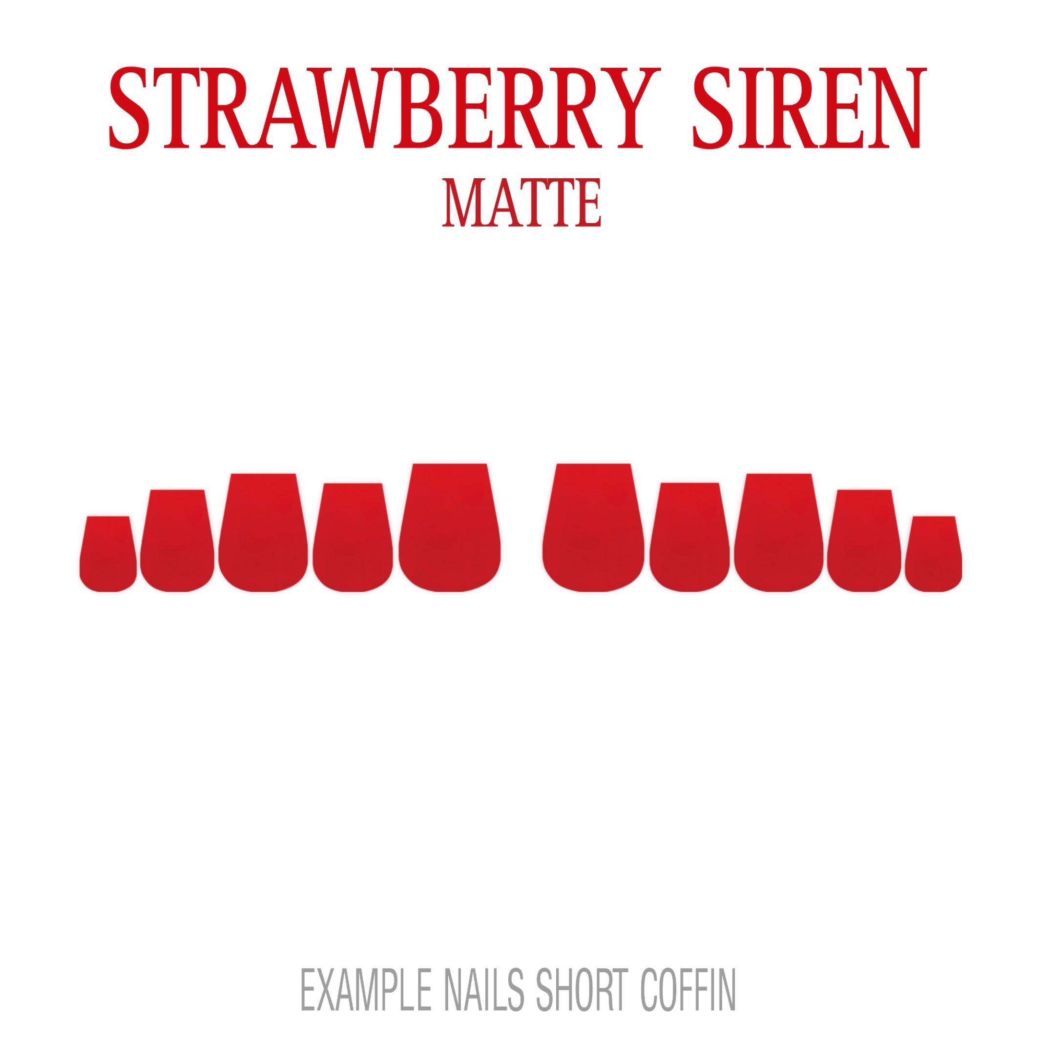 Strawberry Siren berry red press-on nails
