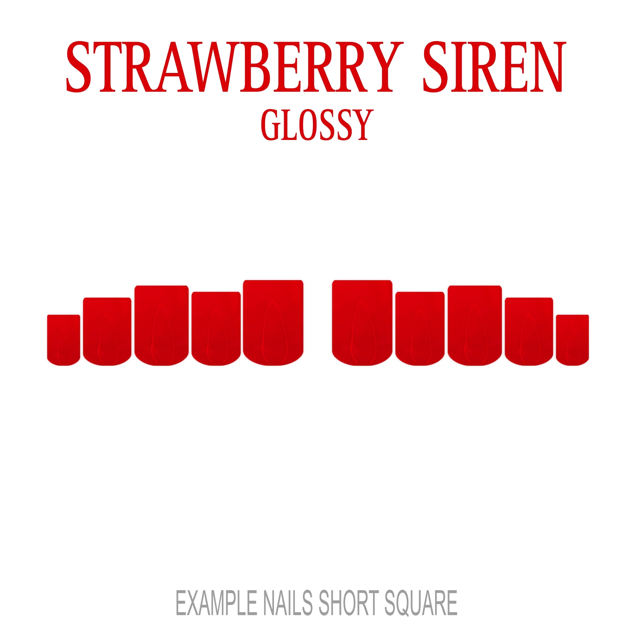 Strawberry Siren berry red press-on nails