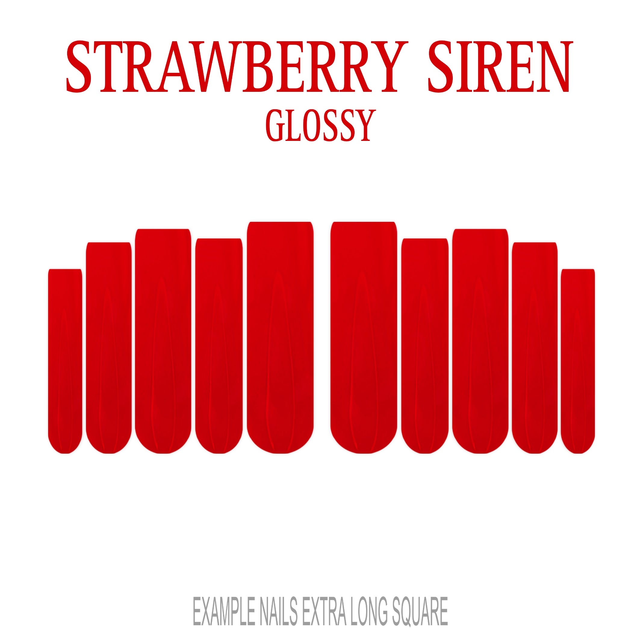 Strawberry Siren berry red press-on nails