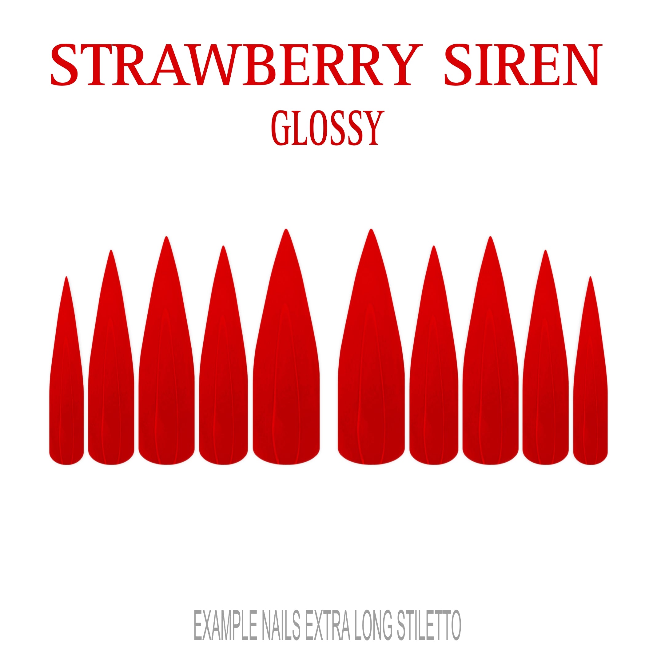 Strawberry Siren berry red press-on nails