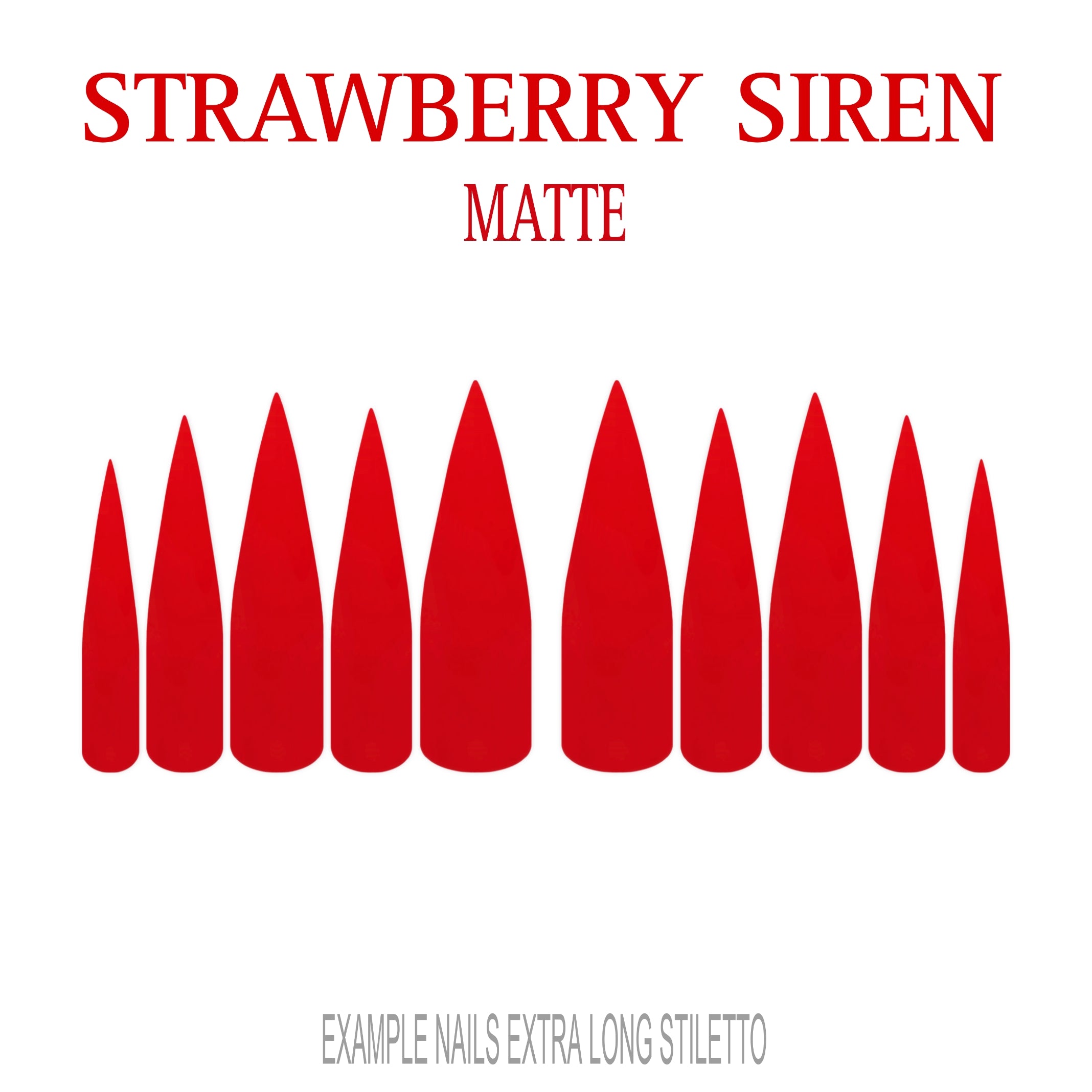 Strawberry Siren berry red press-on nails