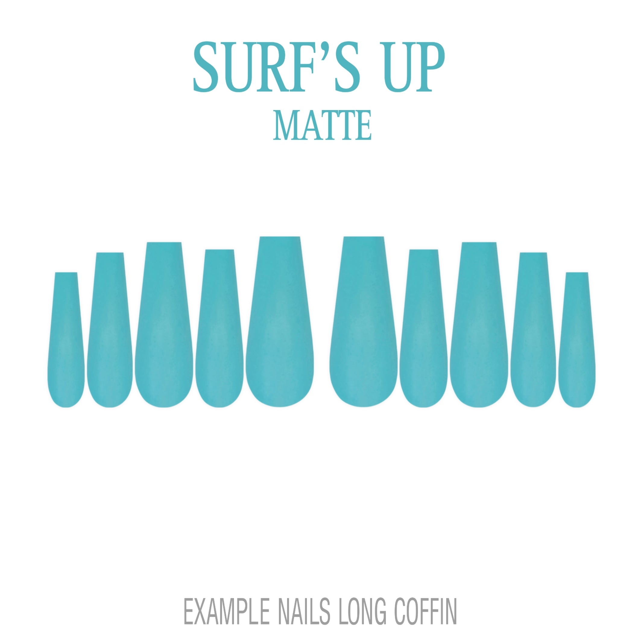 Surf’s Up coastal blue press-on nails