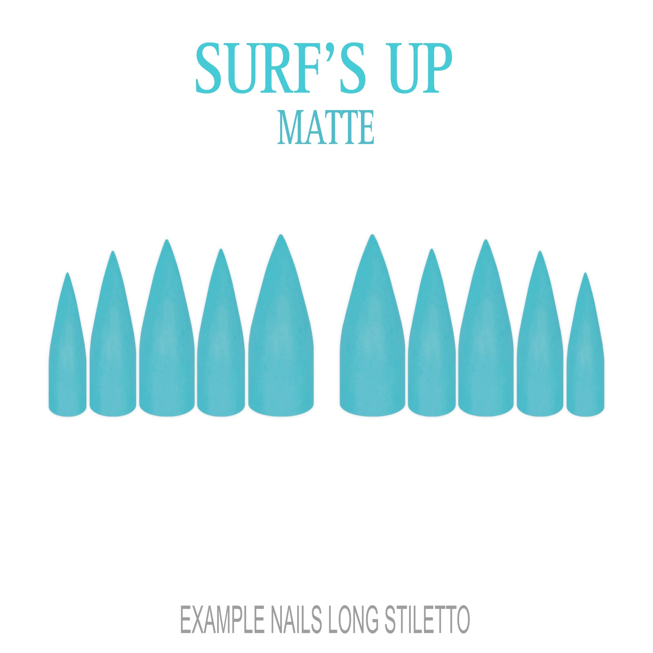 Surf’s Up coastal blue press-on nails