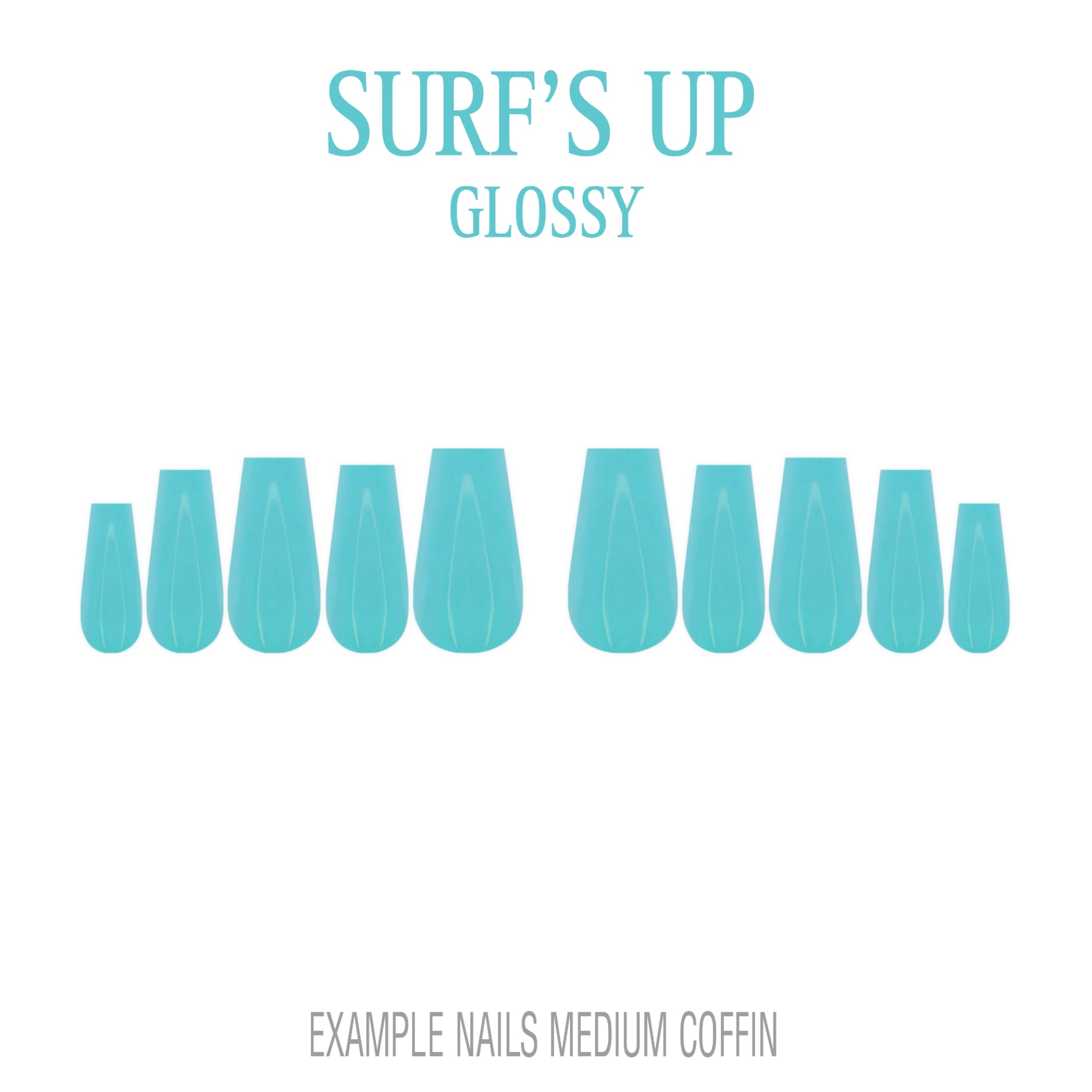 Surf’s Up coastal blue press-on nails