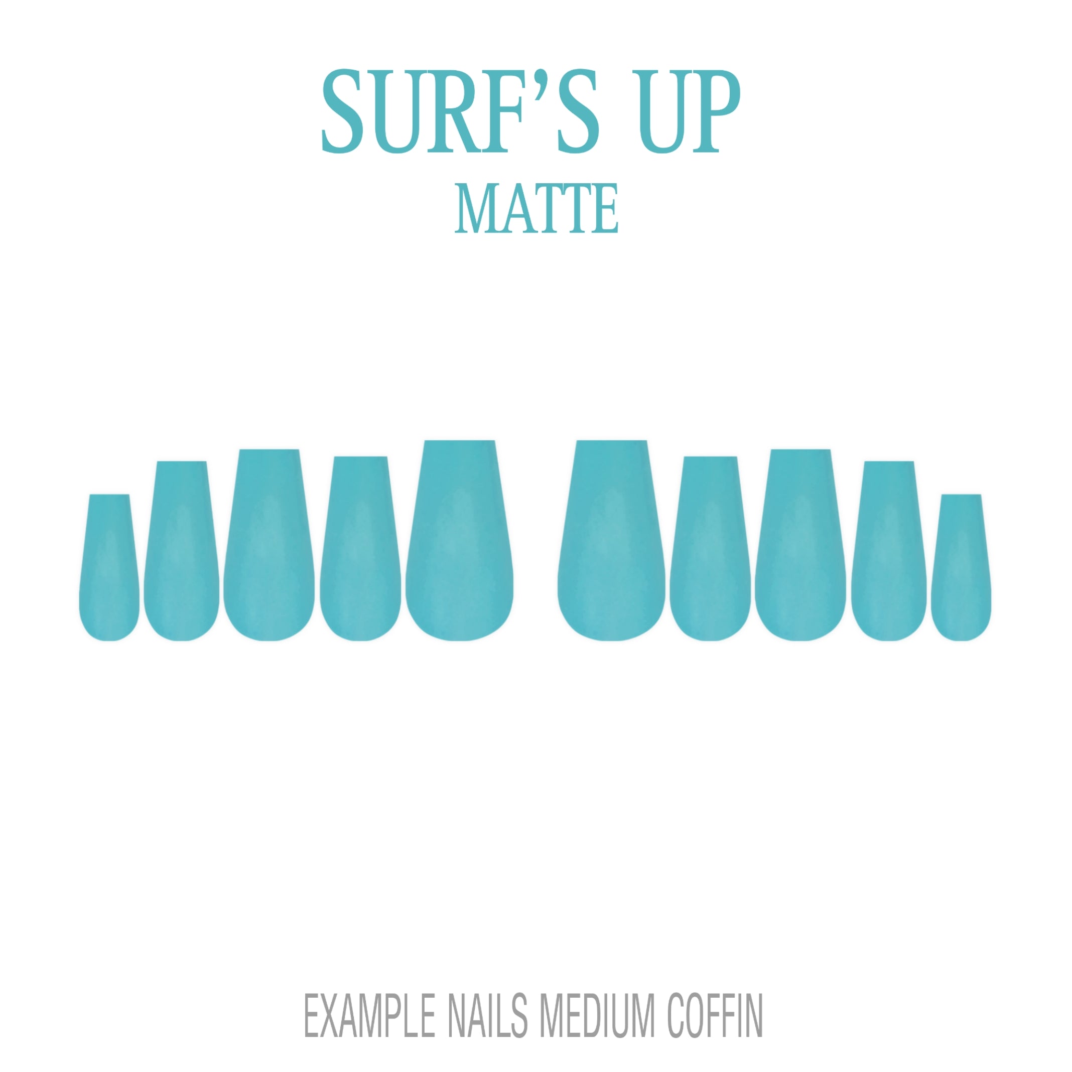 Surf’s Up coastal blue press-on nails