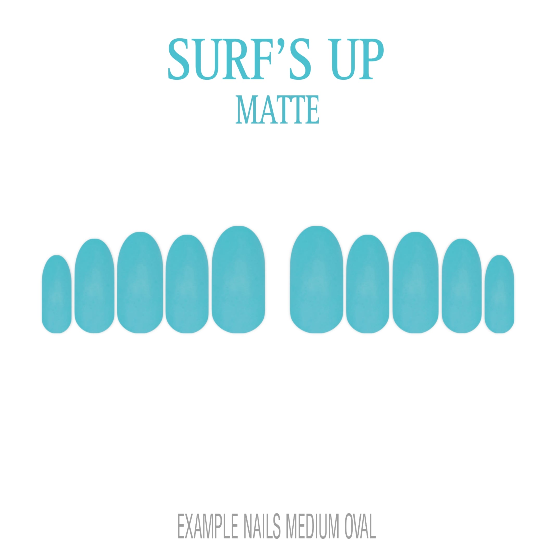 Surf’s Up coastal blue press-on nails