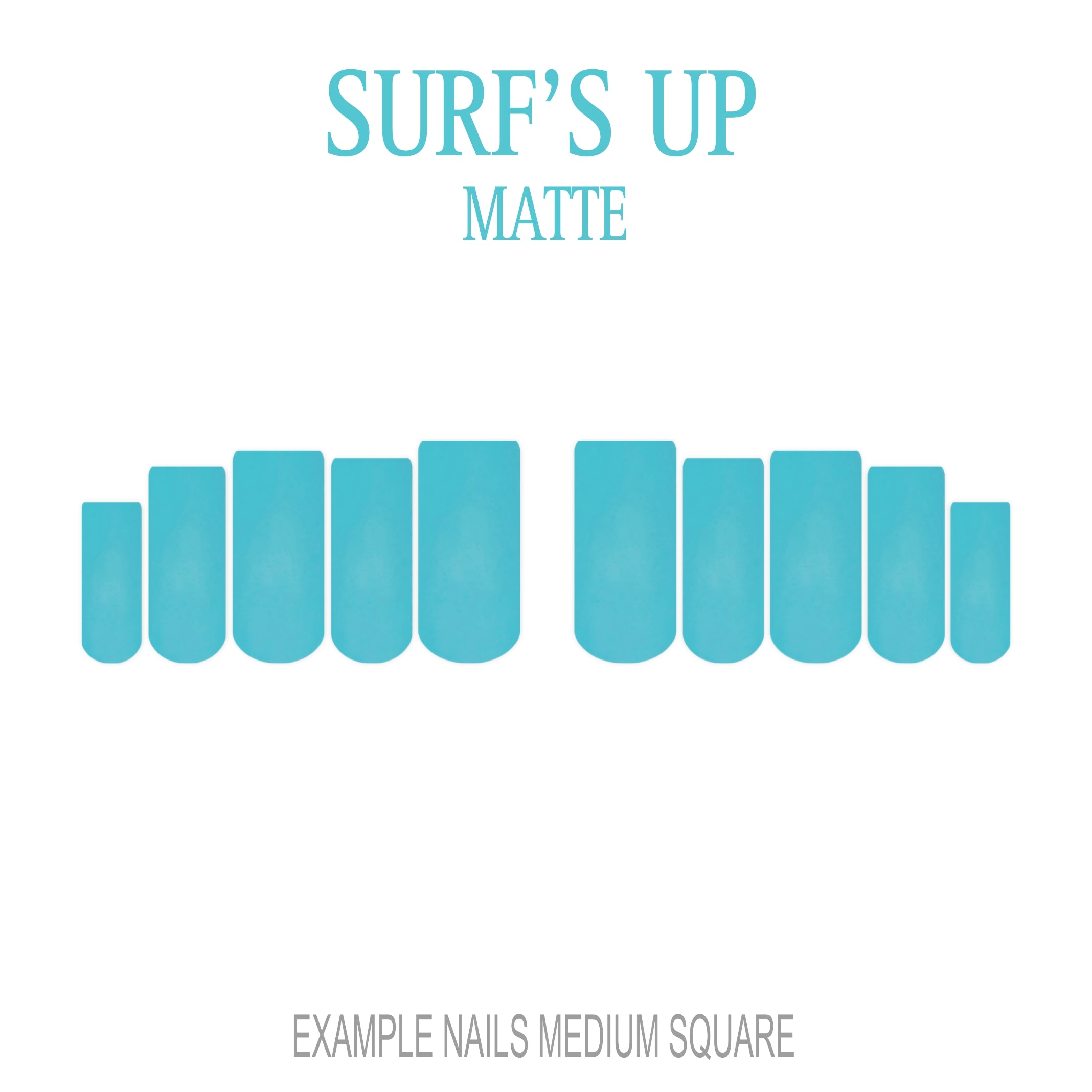 Surf’s Up coastal blue press-on nails