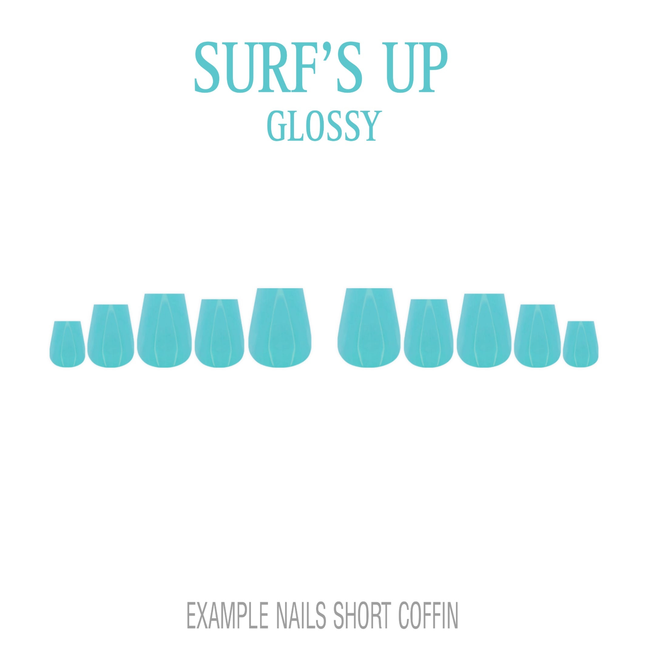 Surf’s Up coastal blue press-on nails