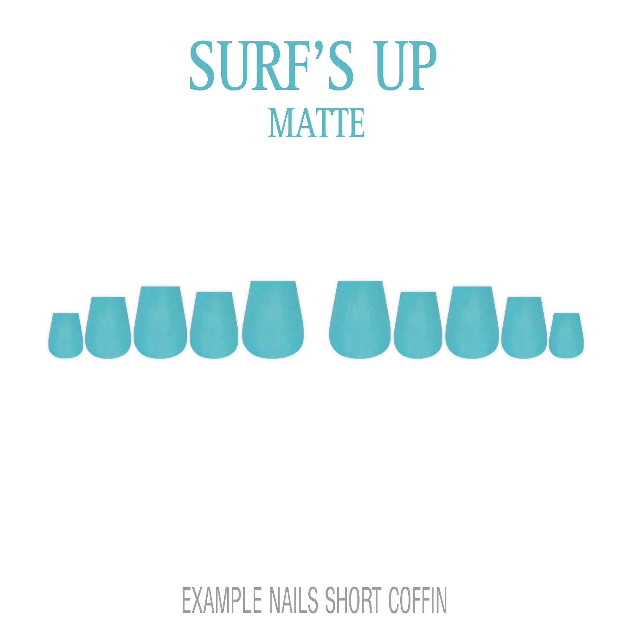 Surf’s Up coastal blue press-on nails