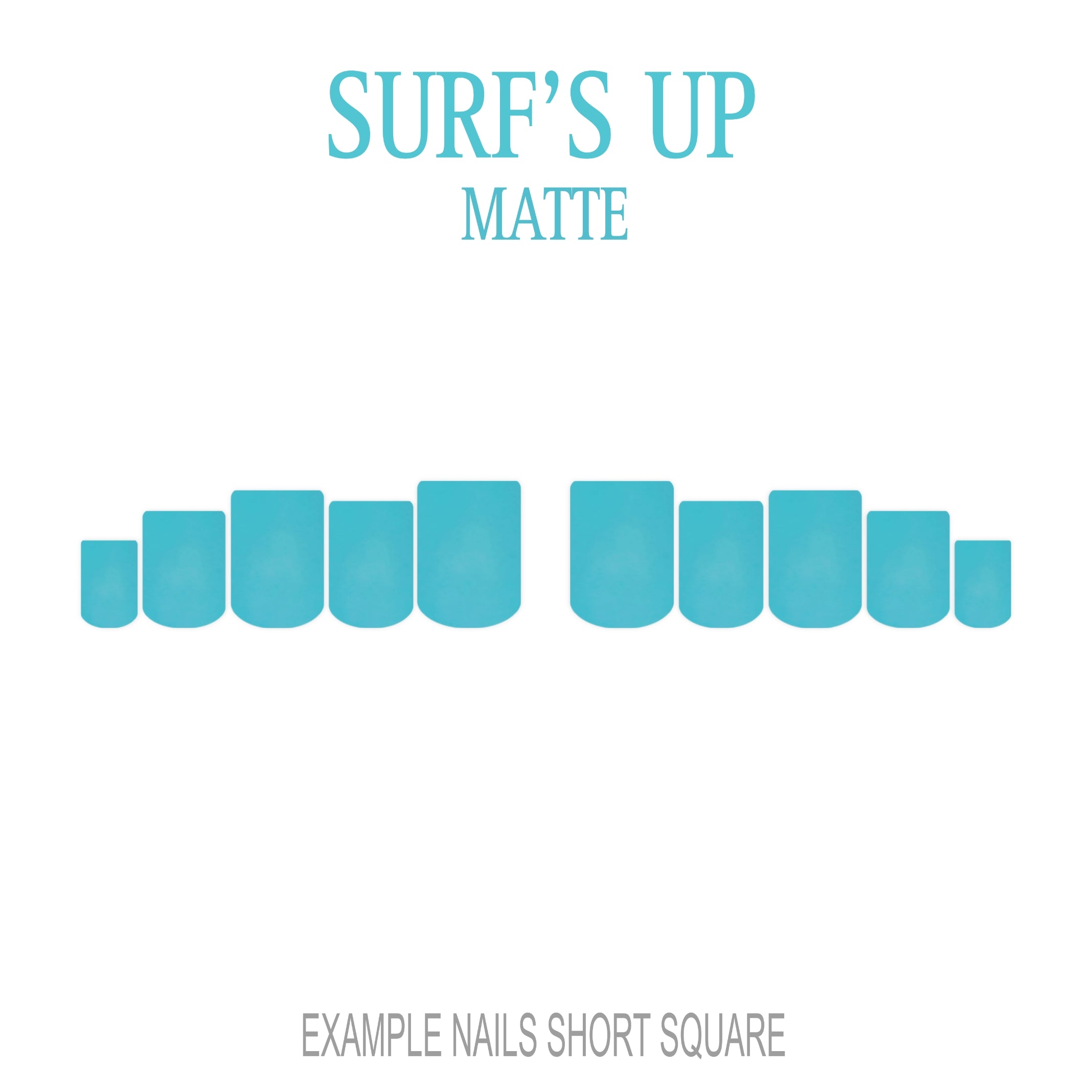 Surf’s Up coastal blue press-on nails