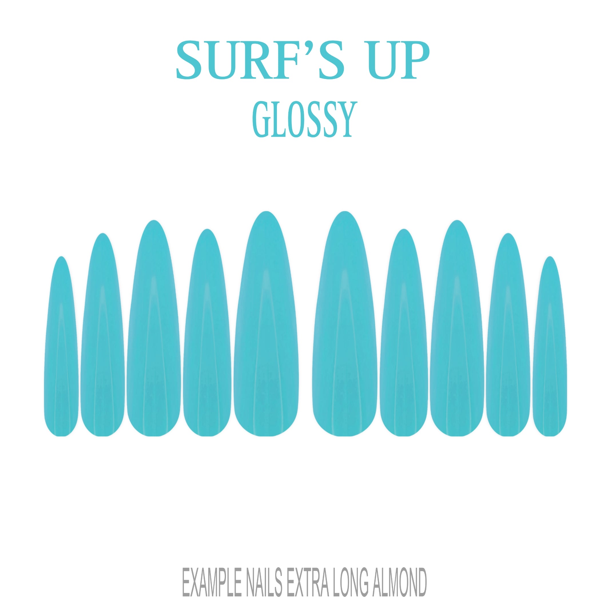 Surf’s Up coastal blue press-on nails