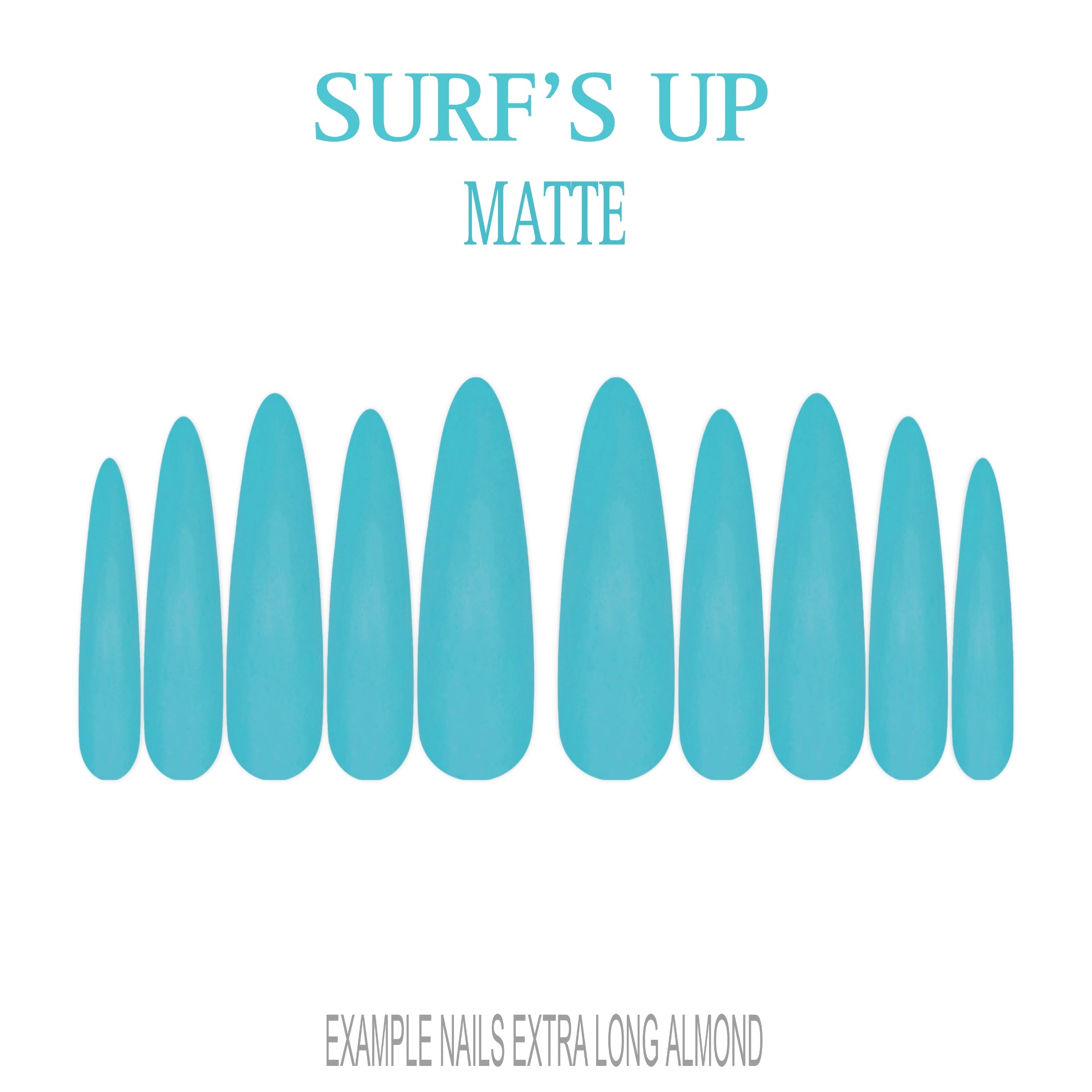 Surf’s Up coastal blue press-on nails