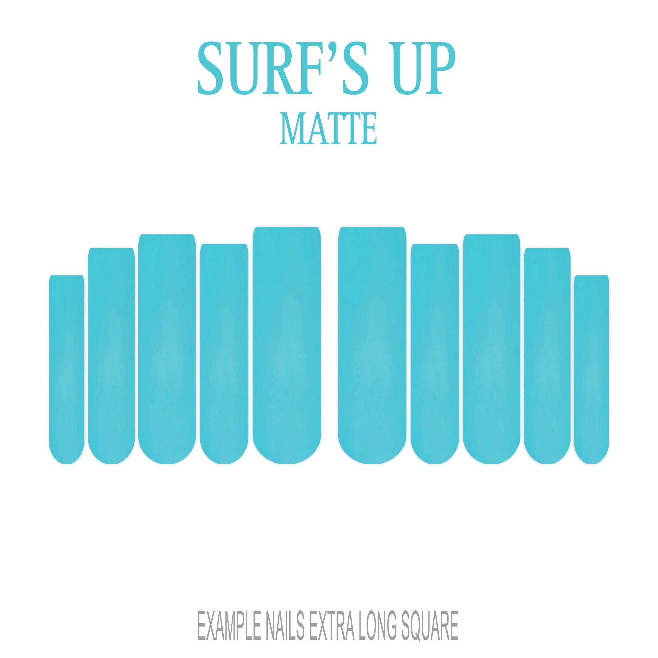 Surf’s Up coastal blue press-on nails