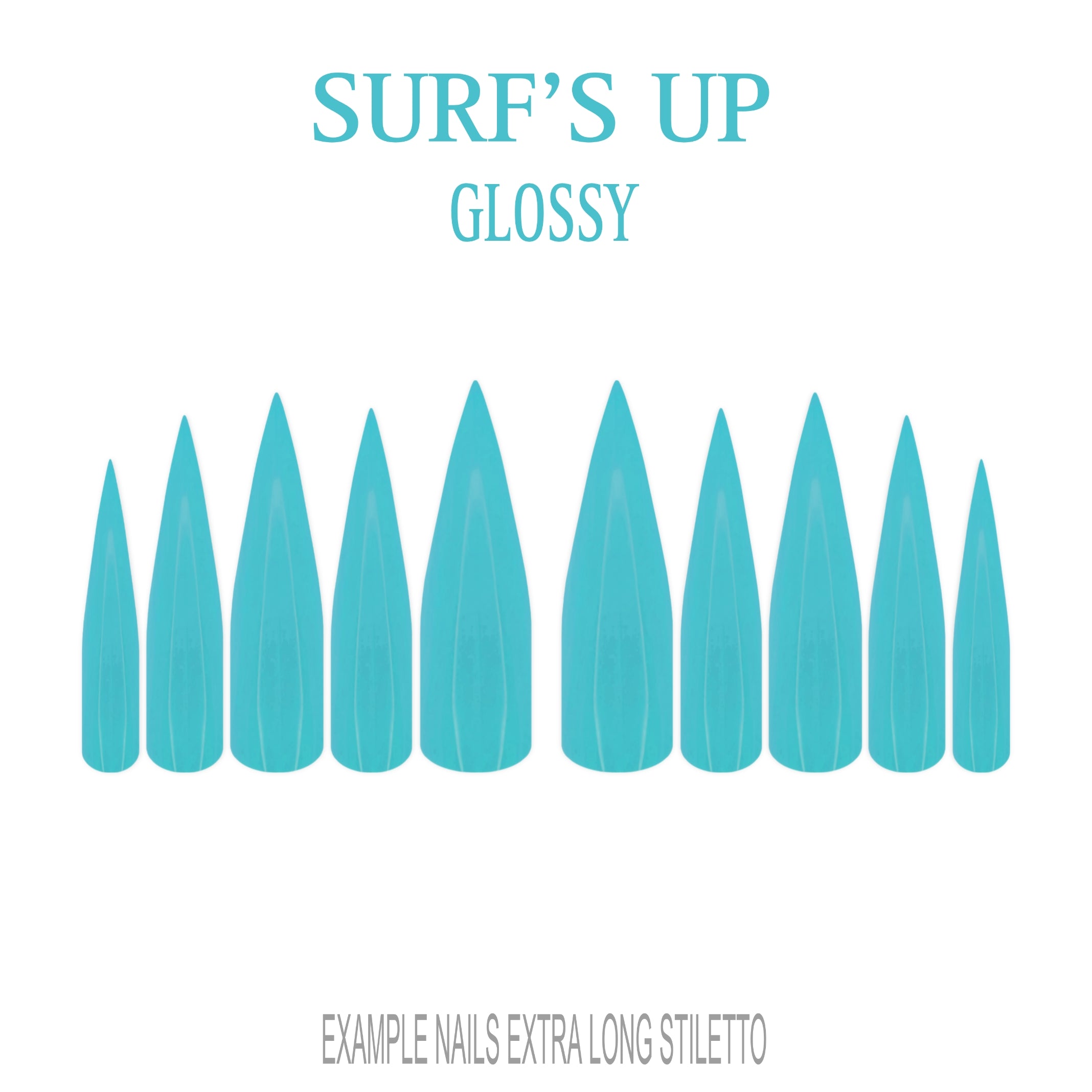 Surf’s Up coastal blue press-on nails