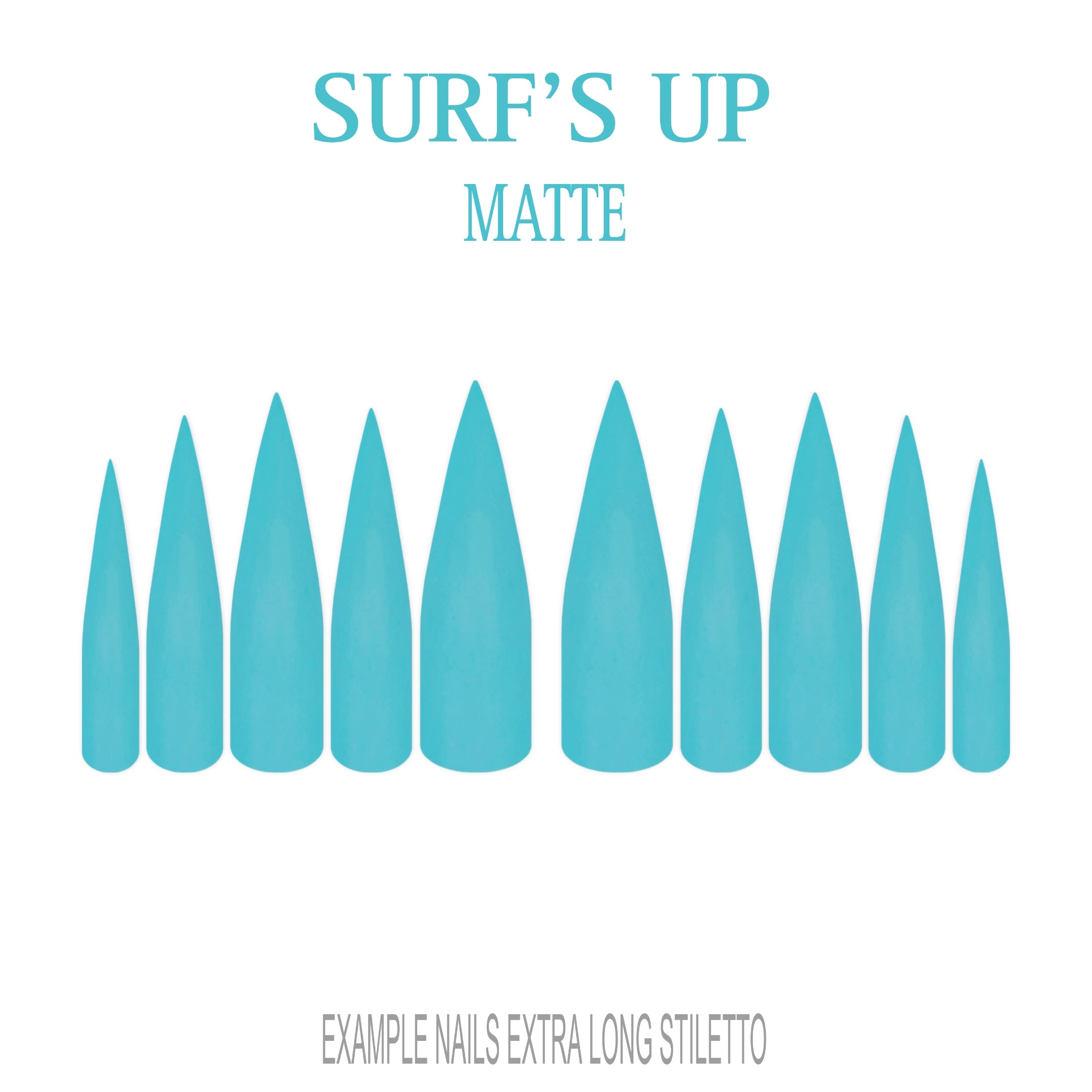 Surf’s Up coastal blue press-on nails