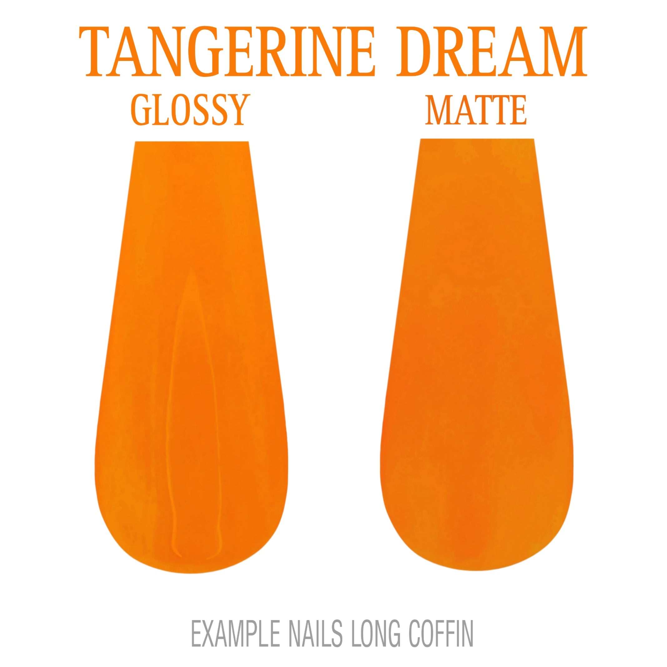 Tangerine Dream bright orange press-on nails