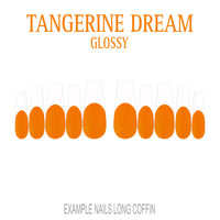 Tangerine Dream orange French tip press-on nails