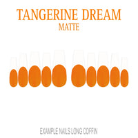 Tangerine Dream orange French tip press-on nails