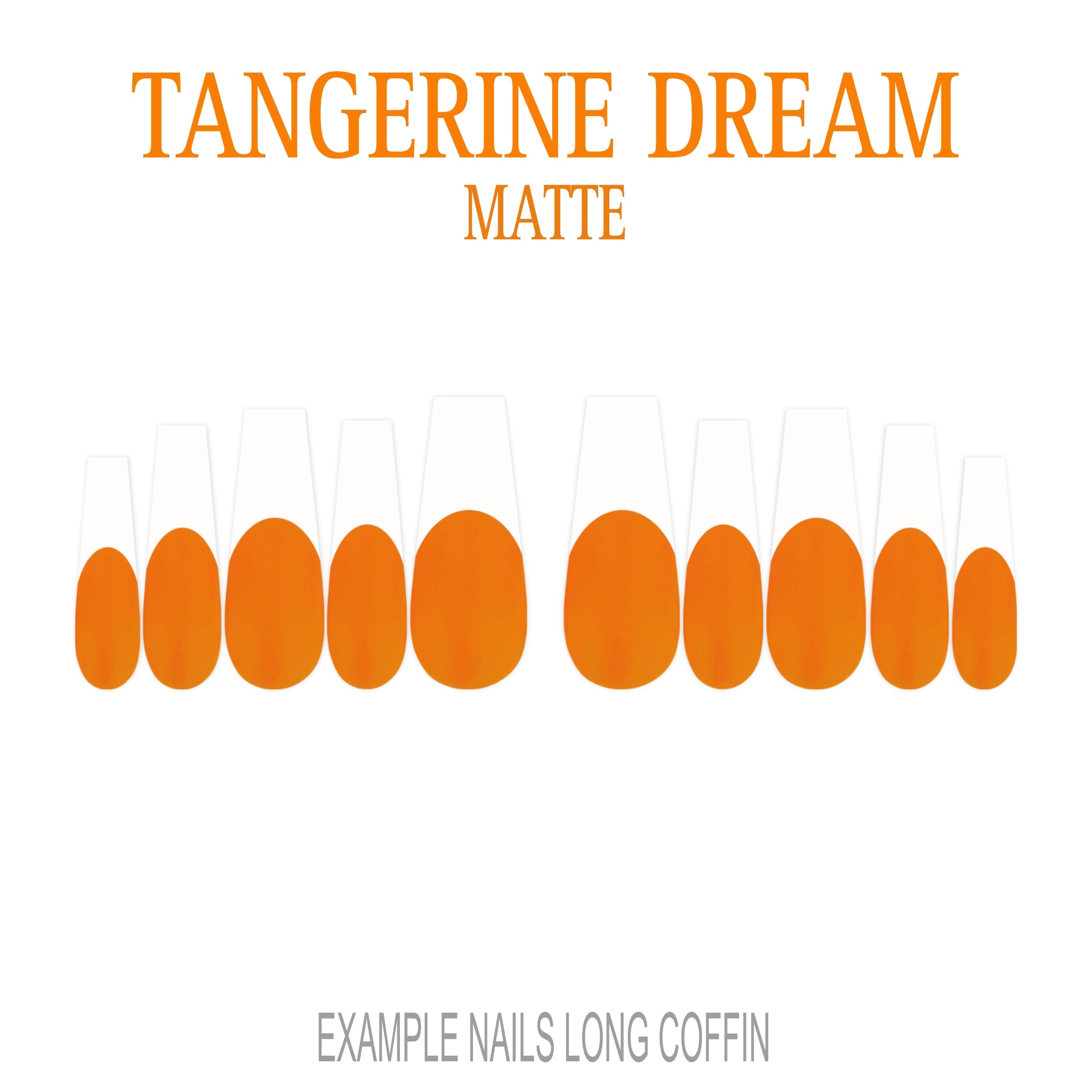 Tangerine Dream orange French tip press-on nails