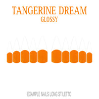 Tangerine Dream orange French tip press-on nails