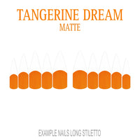 Tangerine Dream orange French tip press-on nails
