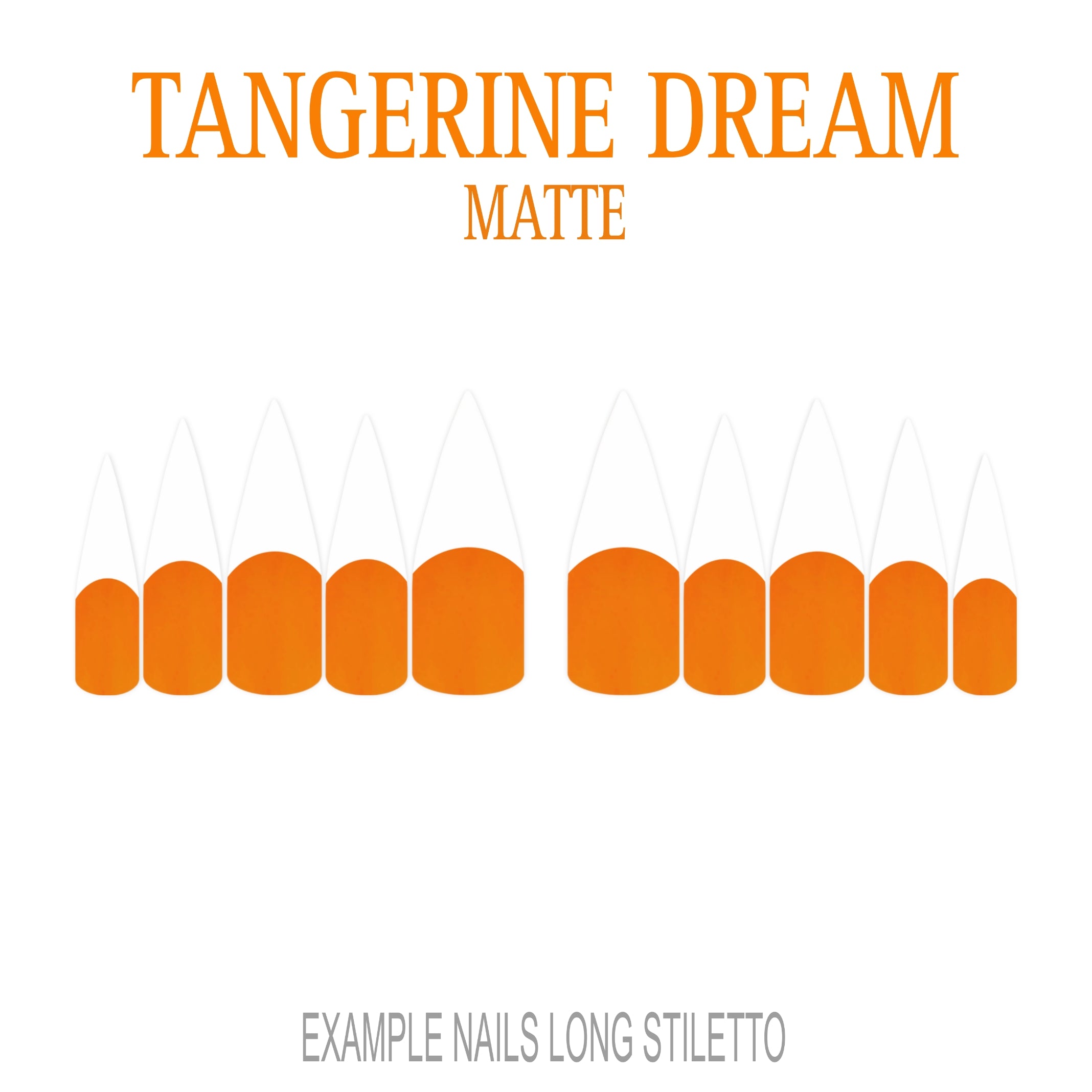 Tangerine Dream orange French tip press-on nails