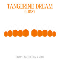 Tangerine Dream orange French tip press-on nails