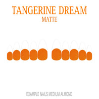 Tangerine Dream orange French tip press-on nails