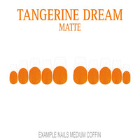 Tangerine Dream orange French tip press-on nails