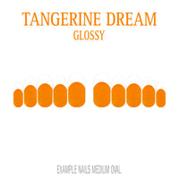 Tangerine Dream orange French tip press-on nails