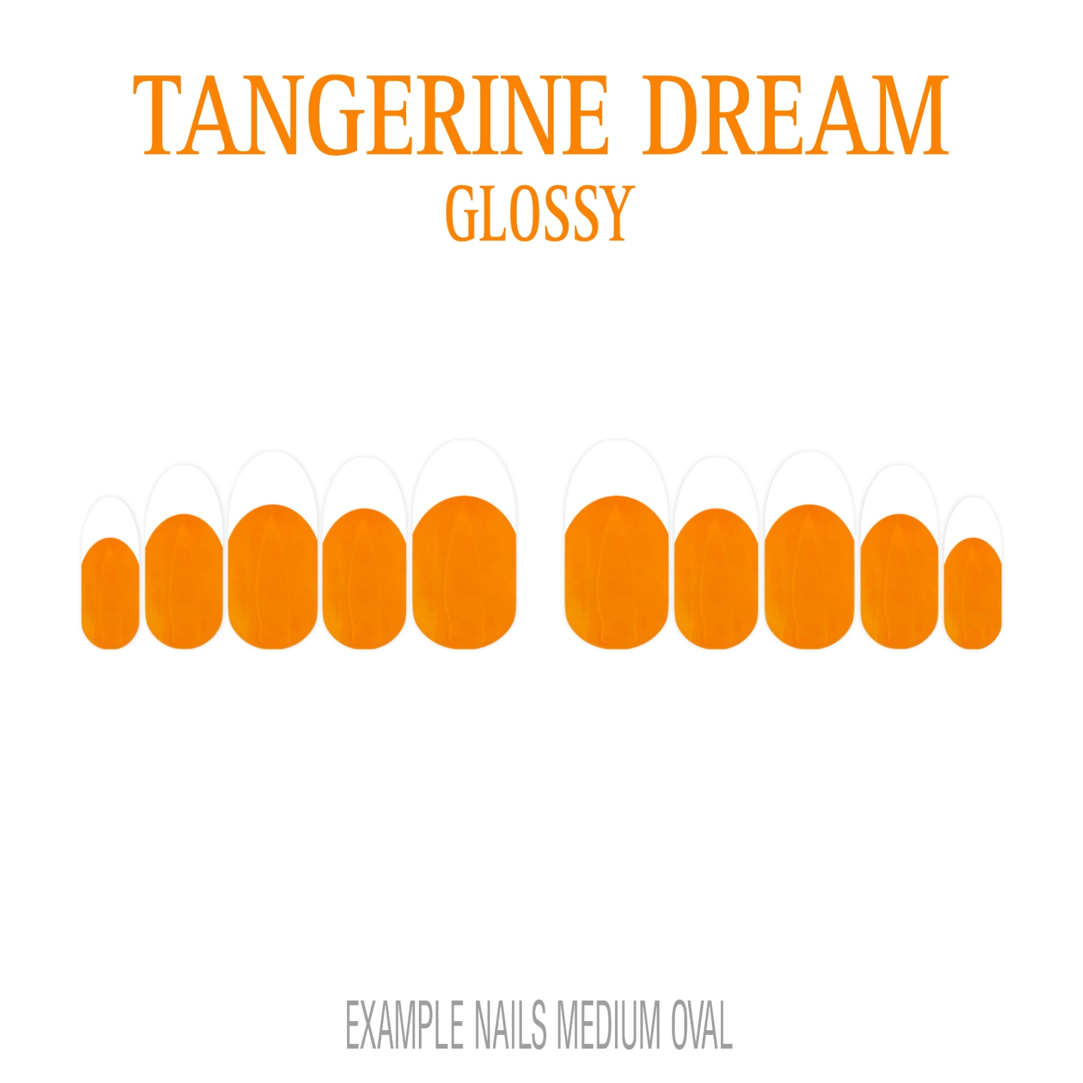 Tangerine Dream orange French tip press-on nails