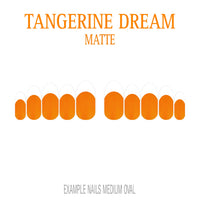 Tangerine Dream orange French tip press-on nails