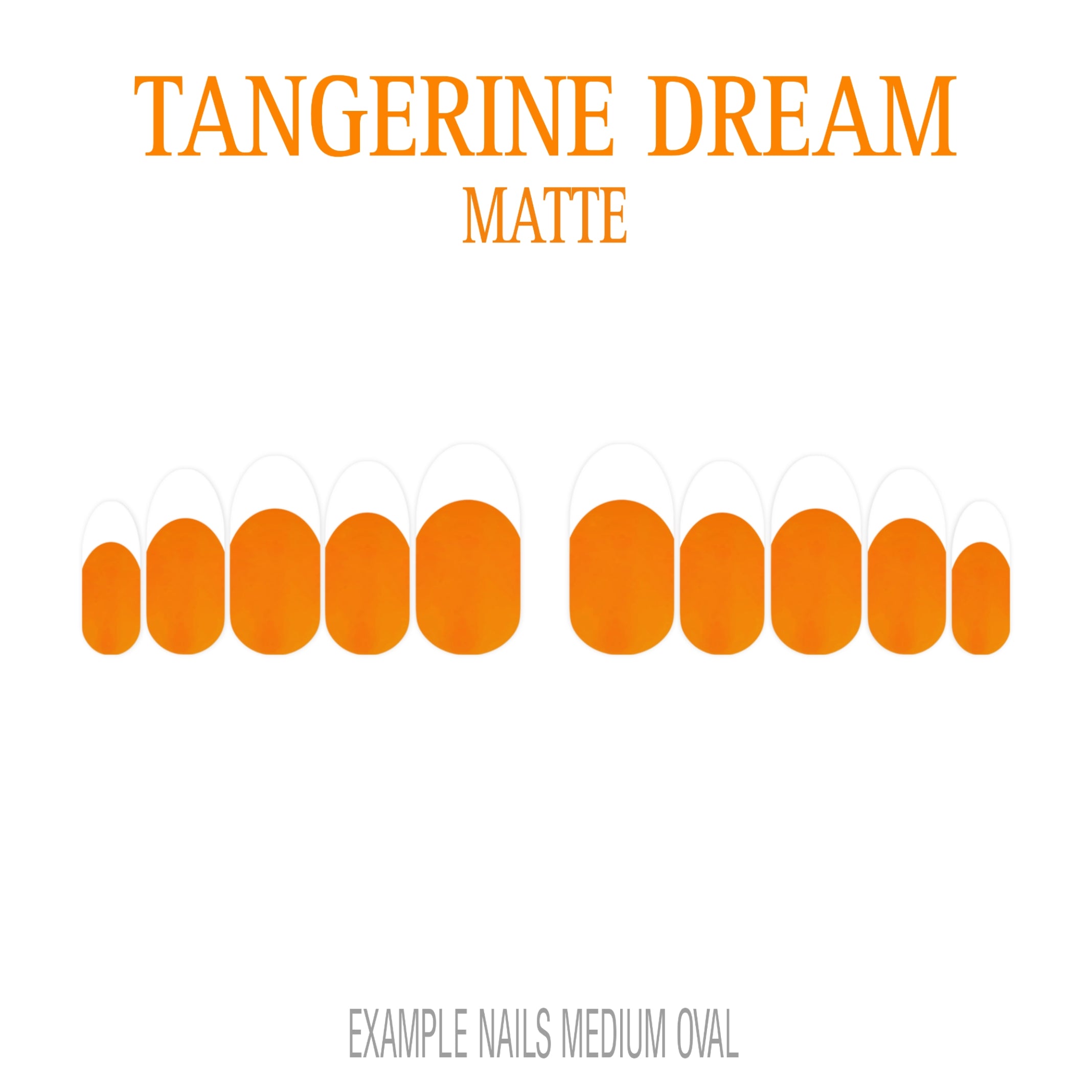 Tangerine Dream orange French tip press-on nails