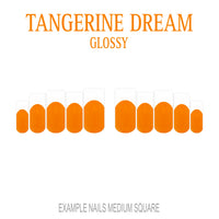 Tangerine Dream orange French tip press-on nails