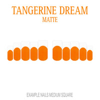 Tangerine Dream orange French tip press-on nails