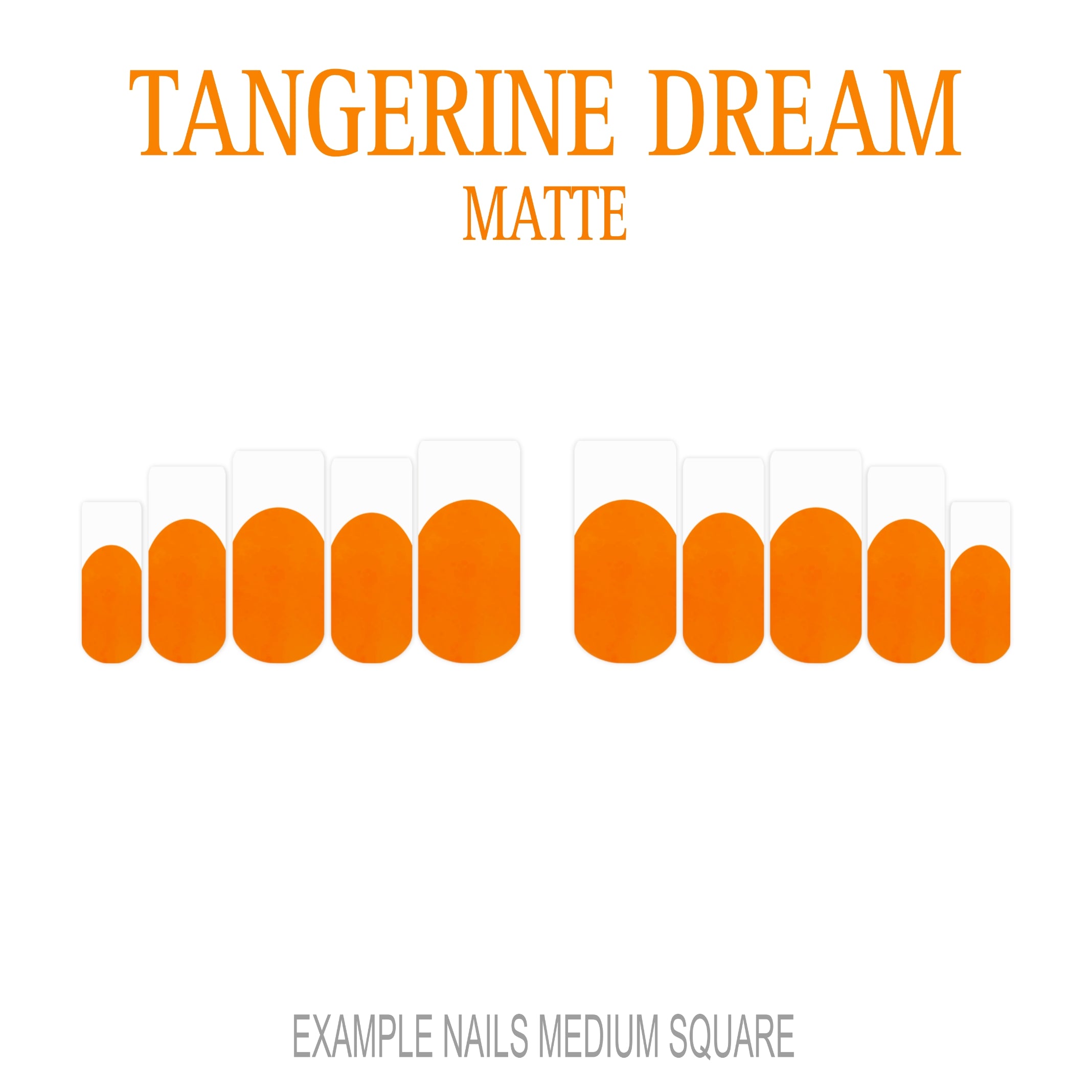 Tangerine Dream orange French tip press-on nails