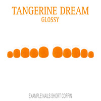 Tangerine Dream orange French tip press-on nails