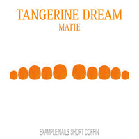 Tangerine Dream orange French tip press-on nails
