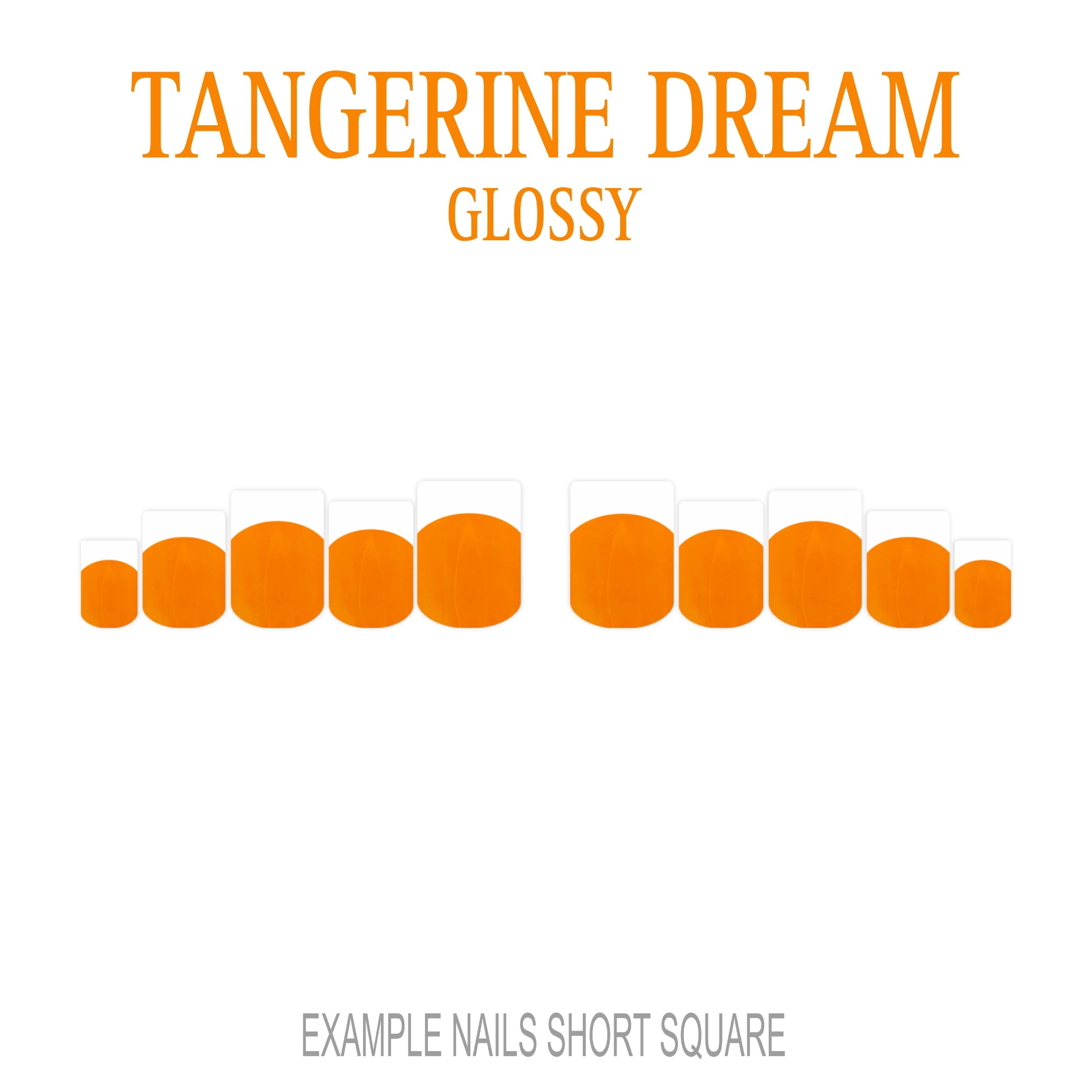Tangerine Dream orange French tip press-on nails