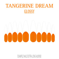 Tangerine Dream orange French tip press-on nails