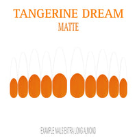 Tangerine Dream orange French tip press-on nails
